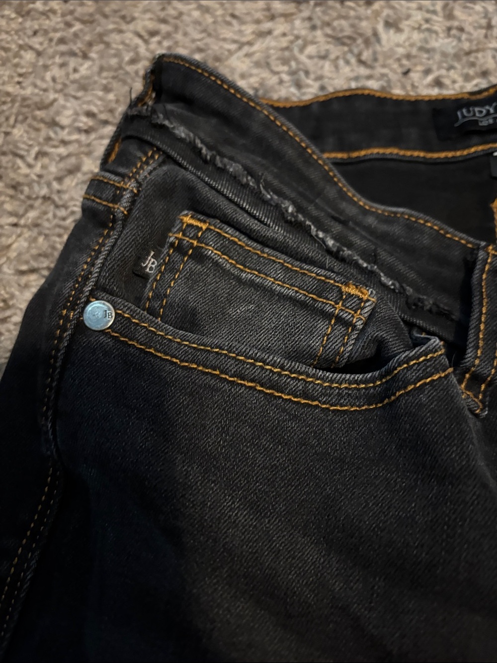 Judy Blue Black Bootcut Jeans with Subtle Whisker Fade - Picture 4 of 6